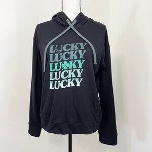Feeling Festive Lucky Fleece Sweatshirt St. Patrick's Day Hoodie. Size S